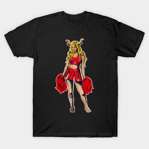 Devils Cheerleader T-Shirt by silentrob668